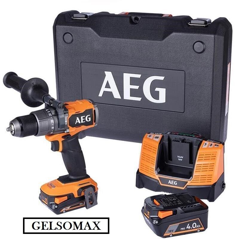 TRAPANO AVVITATORE A PERCUSSIONE BRUSHLESS AEG 18V 2 BATT. 4.0 AH +2.0 AH IN KIT