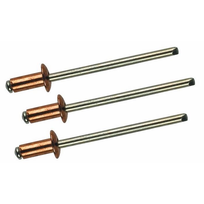 Rivetti Rame Maurer in Blister 3,4x12 mm Cf. 75Pz