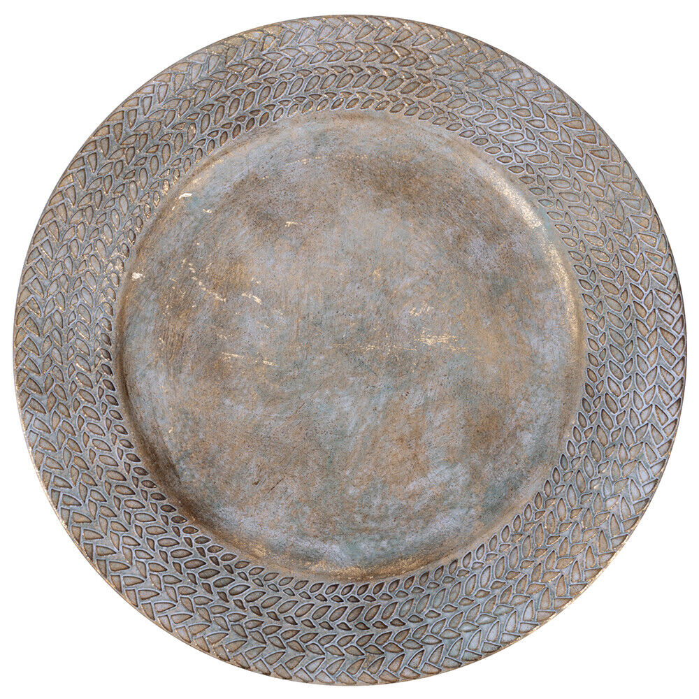 Sottopiatto 33 cm decoro spiga anticato