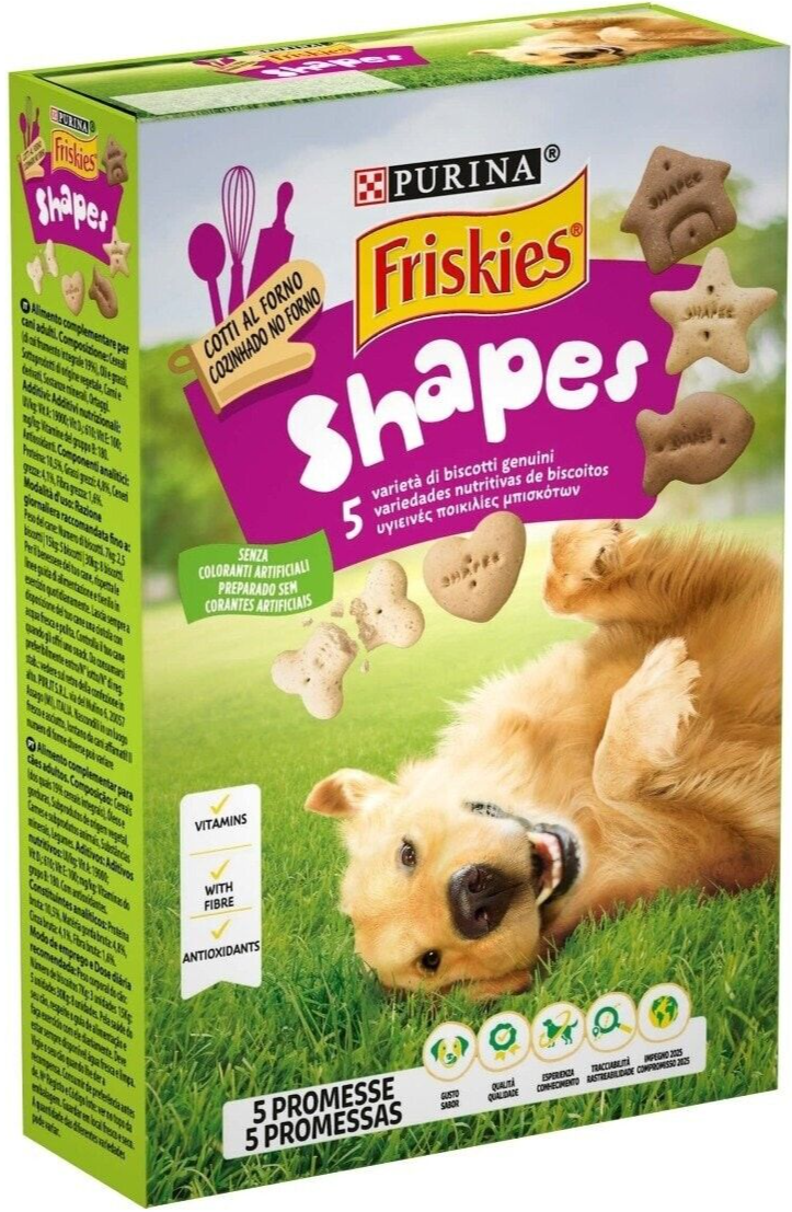 FRISKIES SHAPES BISCOTTI PER CANI CROCCHETTE FRISKIES SNACK CANE ADULTO BOX 400g