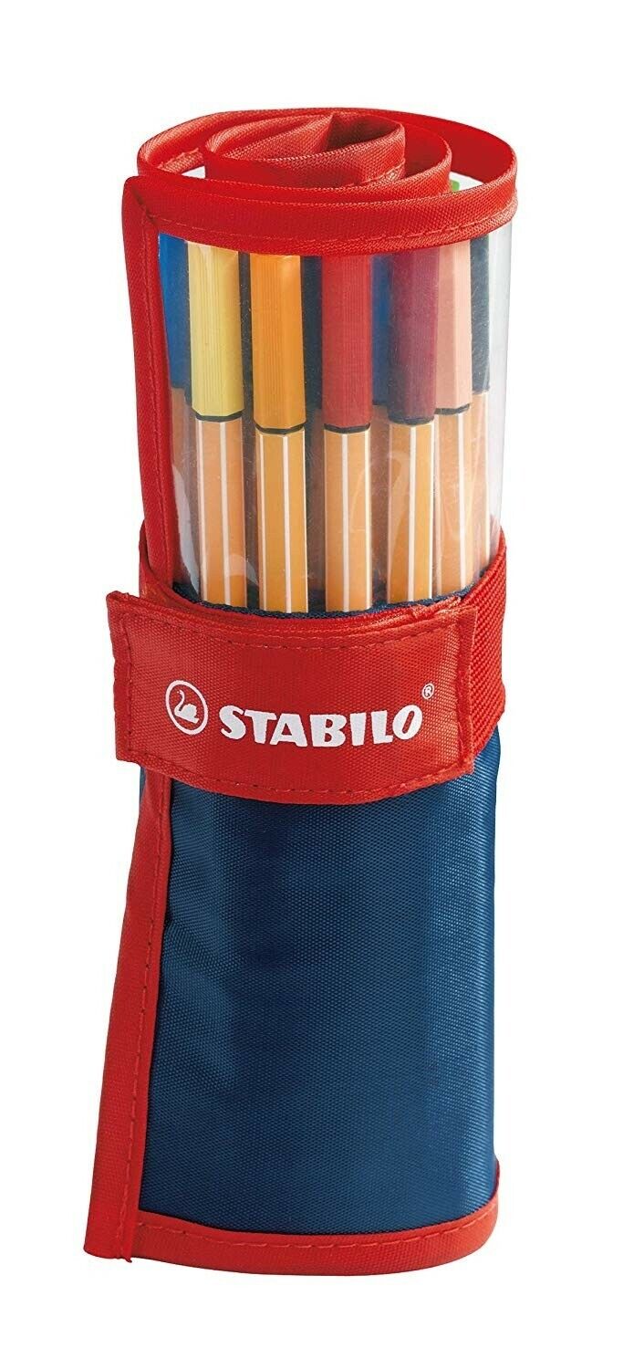 PENNARELLI STABILO POINT 88 ROTOLO - 25 COLORI STABILO - Rollerset