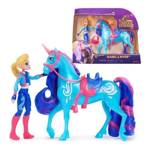 Set bambola Spin Master 6066842 UNICORN ACADEMY Isabel & River  con ac