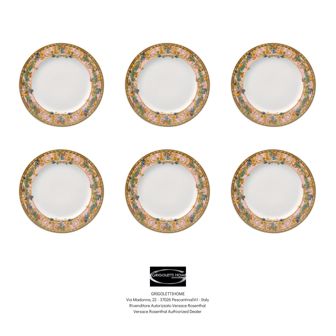 Versace Rosenthal - Le Jardin de Versace -Set 6 Piatti Frutta cm 22 -Rivenditore