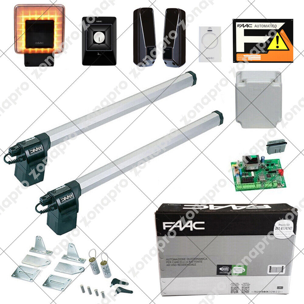 FAAC KIT ECO 412 230v 105632445 Automazione Per Cancello 2 Due Ante Battenti