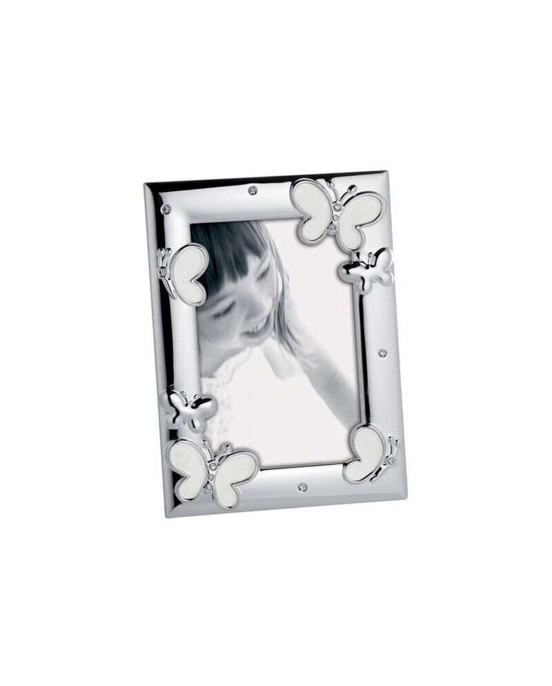 Mascagni Kids portafoto in metallo lucido argento-cromo 10 x 15