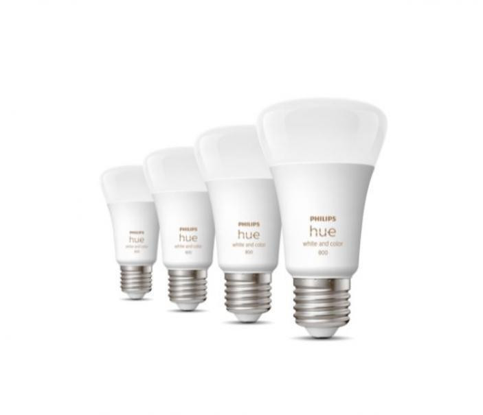 PHILIPS HUE 4 LAMPADINE E27 6.5W A60 HUE WHITE AND COLOR AMBIANCE 929002489604 3