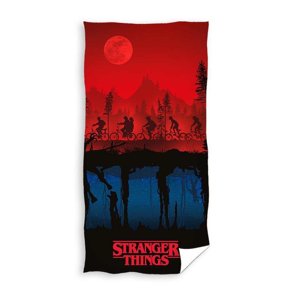 Stranger Things Grande Asciugamano Bagno Spiaggia Due Del Mondo Rosso & Blu 100%