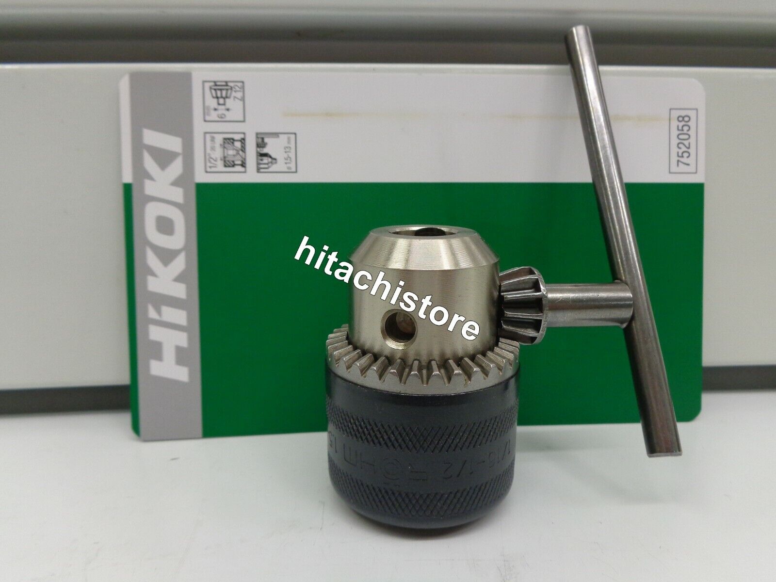 MANDRINO A CREMAGLIERA IN METALLO HIKOKI PER TRAPANI AVVITATORI DA 1,5 A 13 MM.