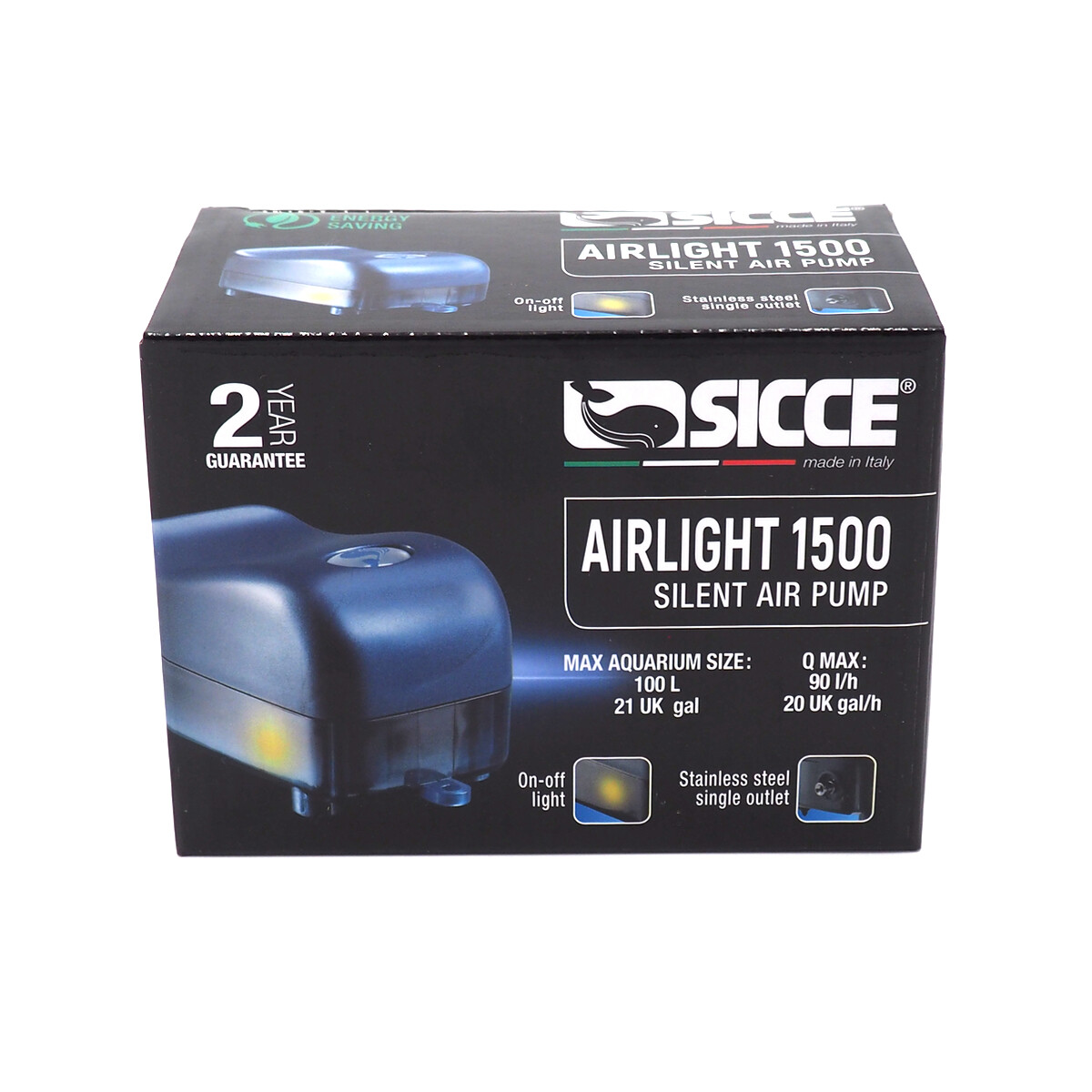SICCE AIRLIGHT 1500 AERATORE PER ACQUARIO DA 40 A 100 LITRI