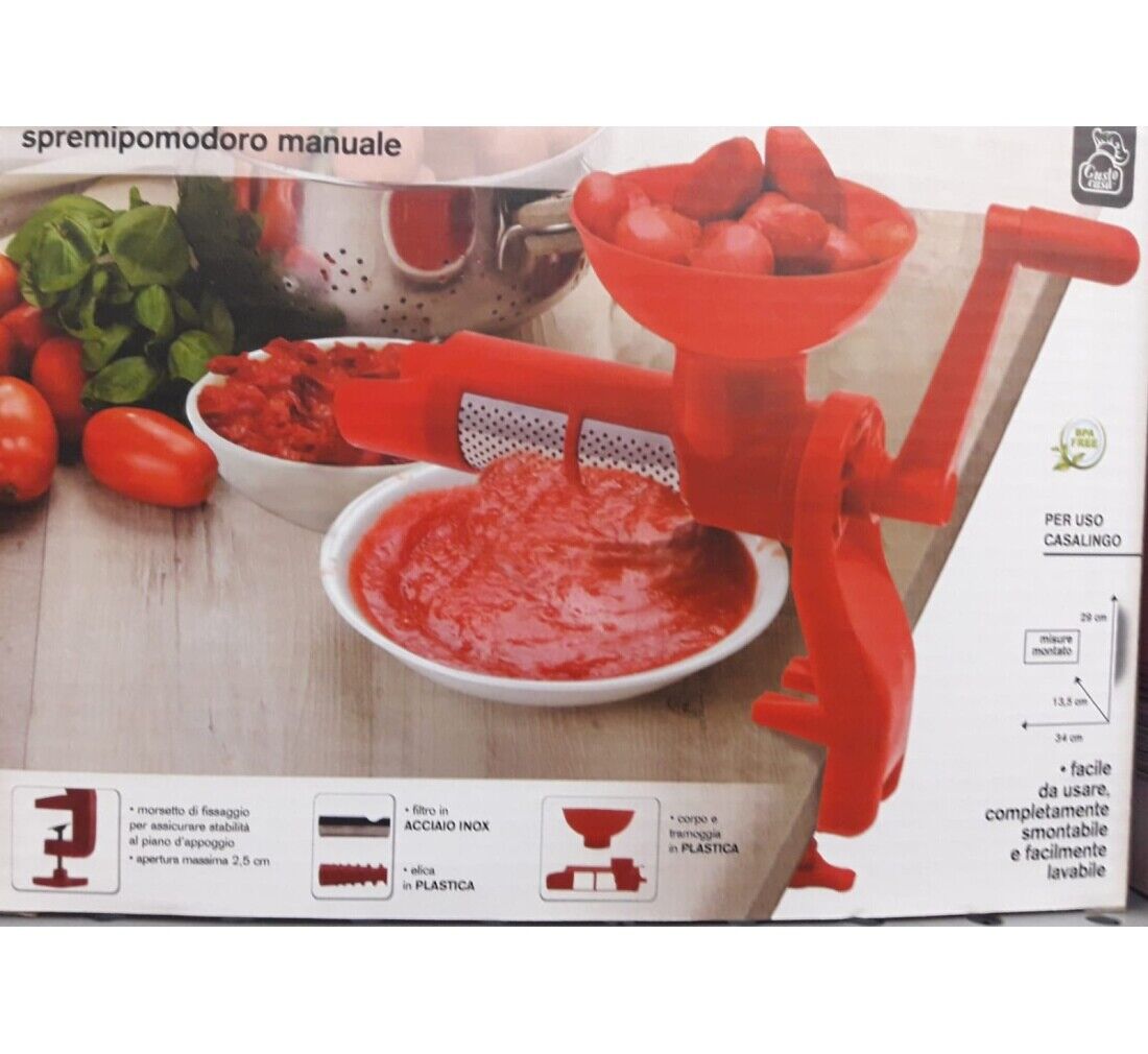 SCHIACCIA TRITA POMODORO PASSAPOMODORO MANUALE SALSA SCHIACCIA PASSA POMODORI