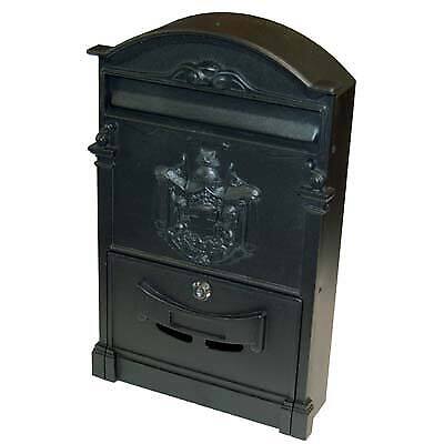 Cassetta posta regia domus alluminio pressofuso nero mm 260x90 h.mm 410