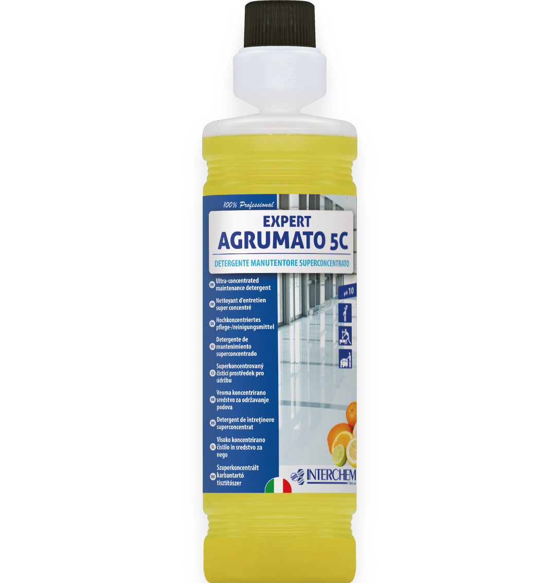 Detergente Manutentore Pavimenti Expert Clean Agrumato 1 lt Interchem Profumante