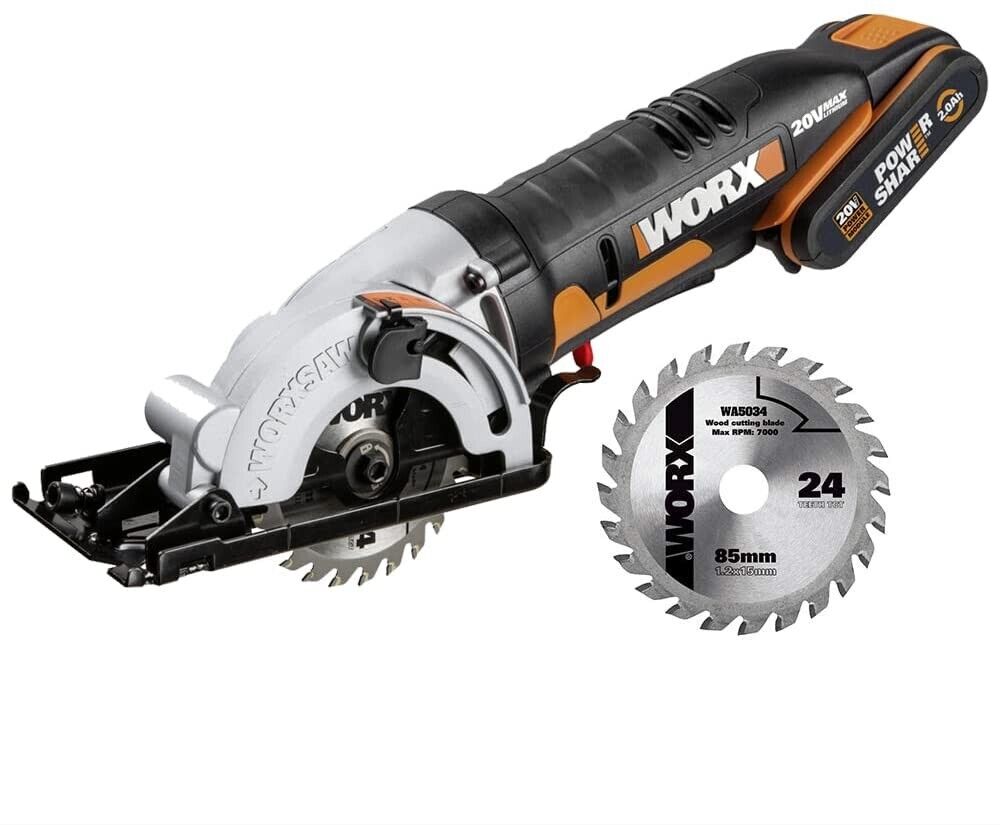 Sega Circolare Compatta a Batteria 20V/2Ah Worx Wx527