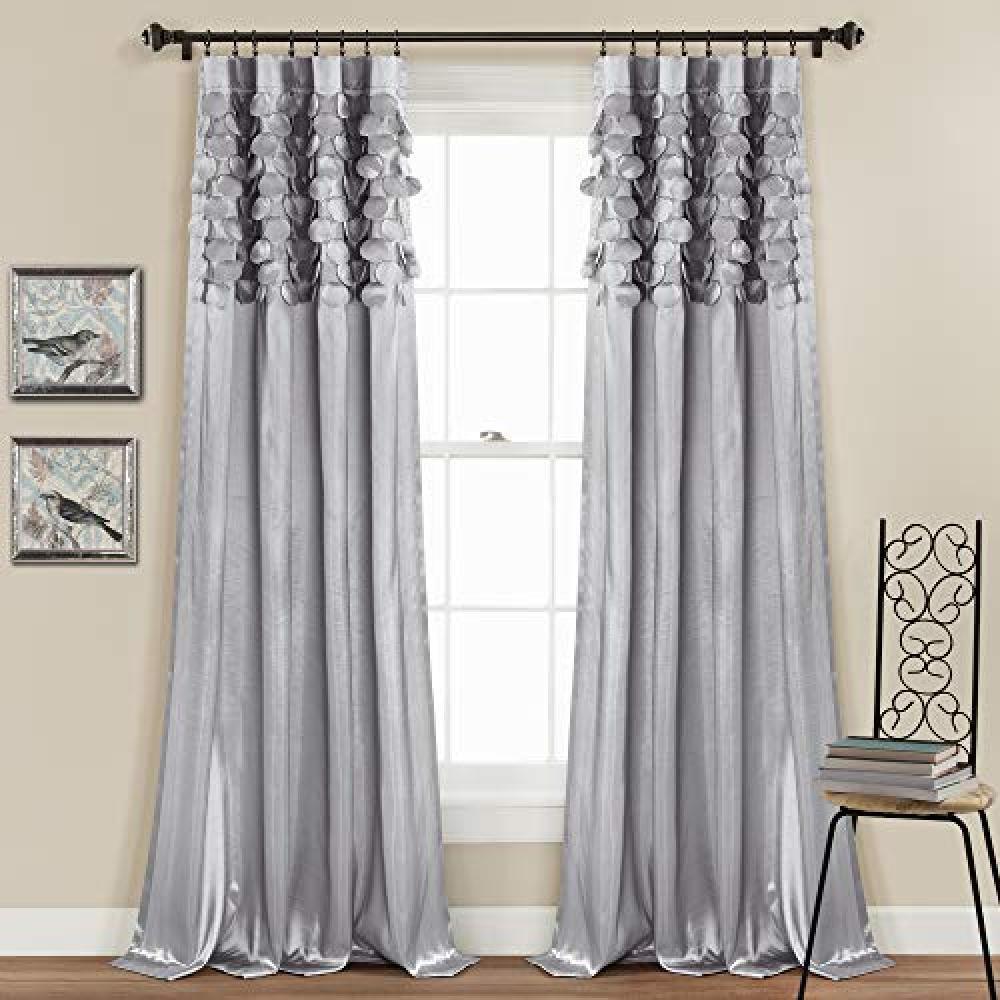 (TG. 84 x 54) Lush Decor Circle Dream - Set di tende per finestra, per soggiorno