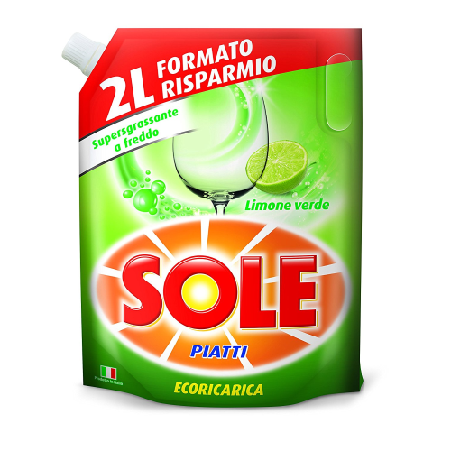 Sole Piatti Limone Eco-Ricarica 2000ml