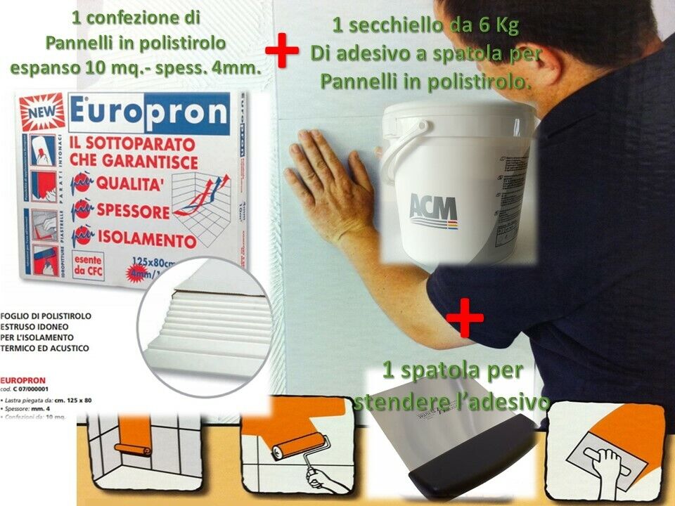 FUTURAZeta  Isolamento termico acustico KIT fai da te 10 mq pannelli tipo depron