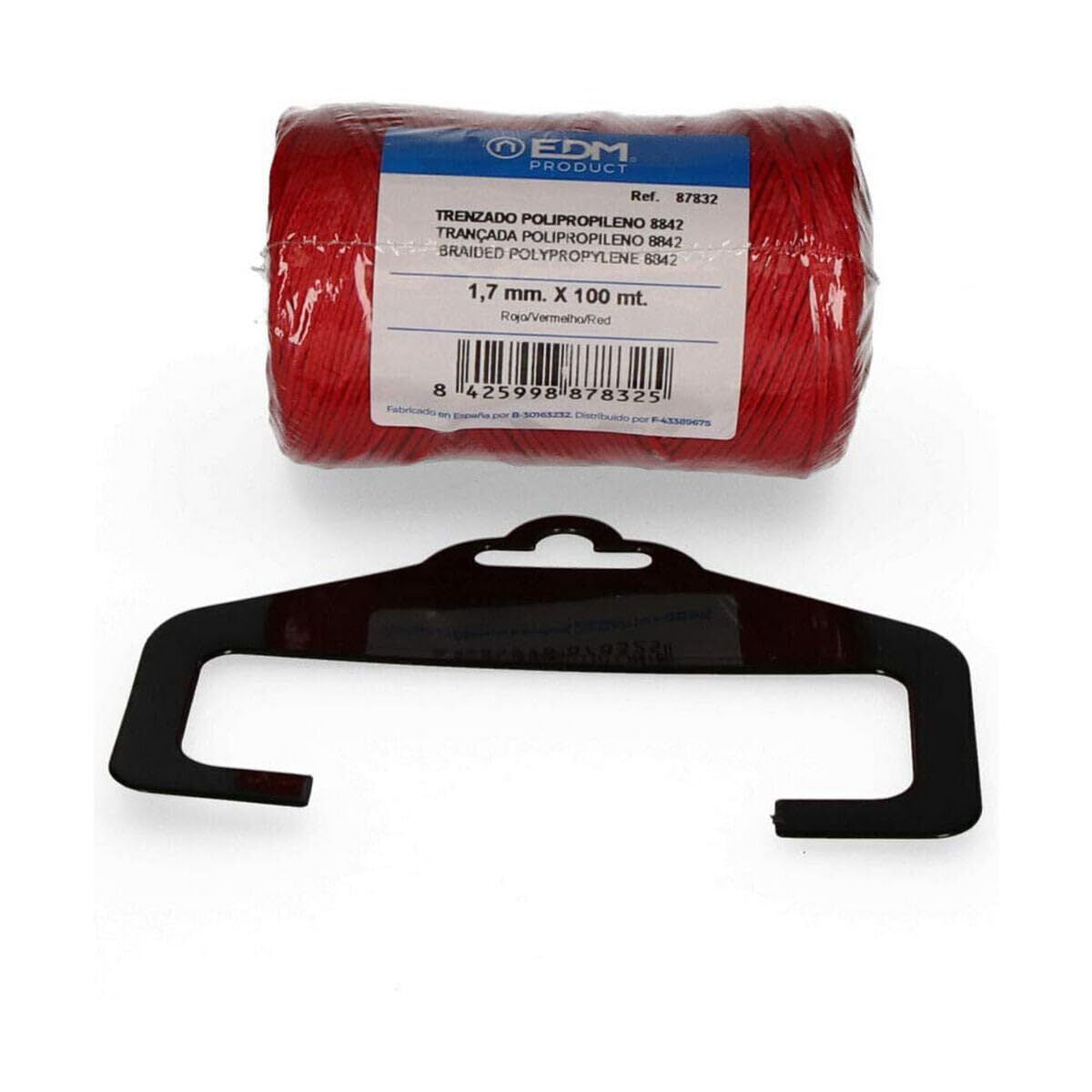 écheveau tressé EDM Rouge polypropylène (T7i)