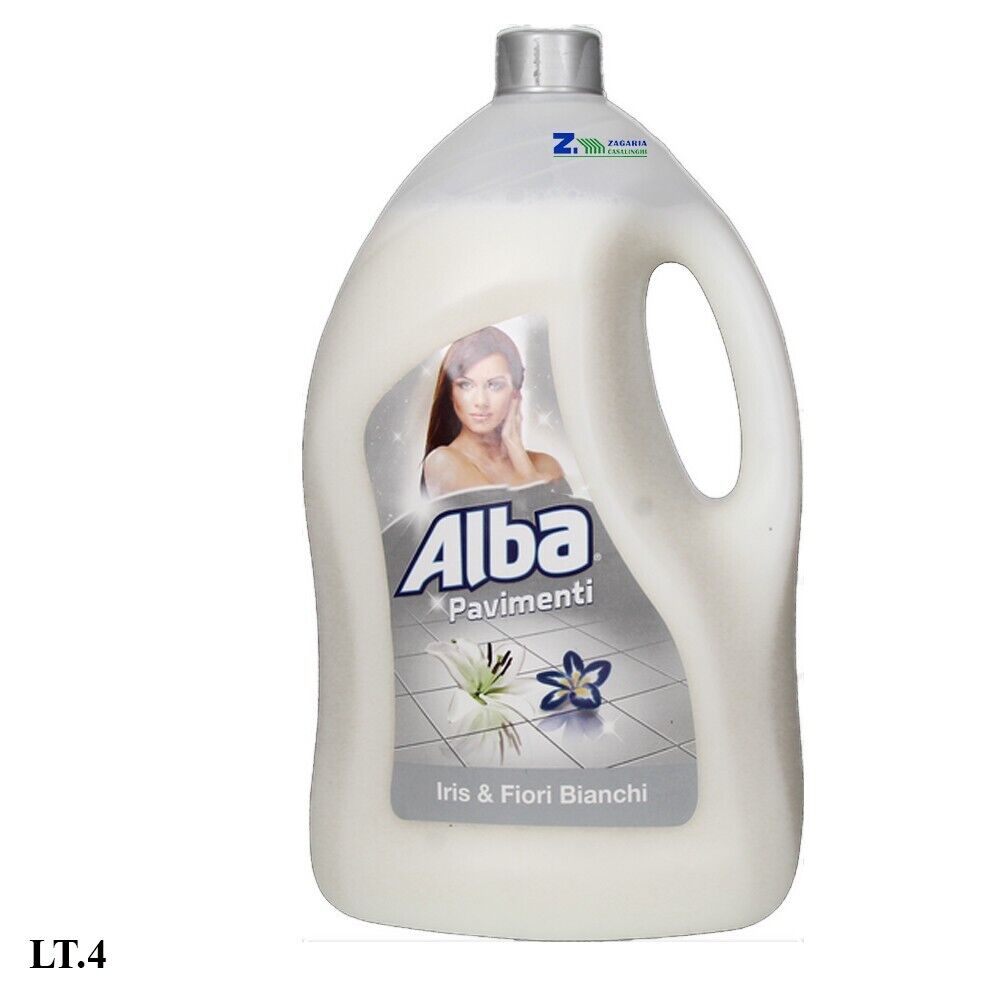 DETERSIVO LAVAPAVIMENTI ALBA LT.4 IRIS e FIORI BIANCHI