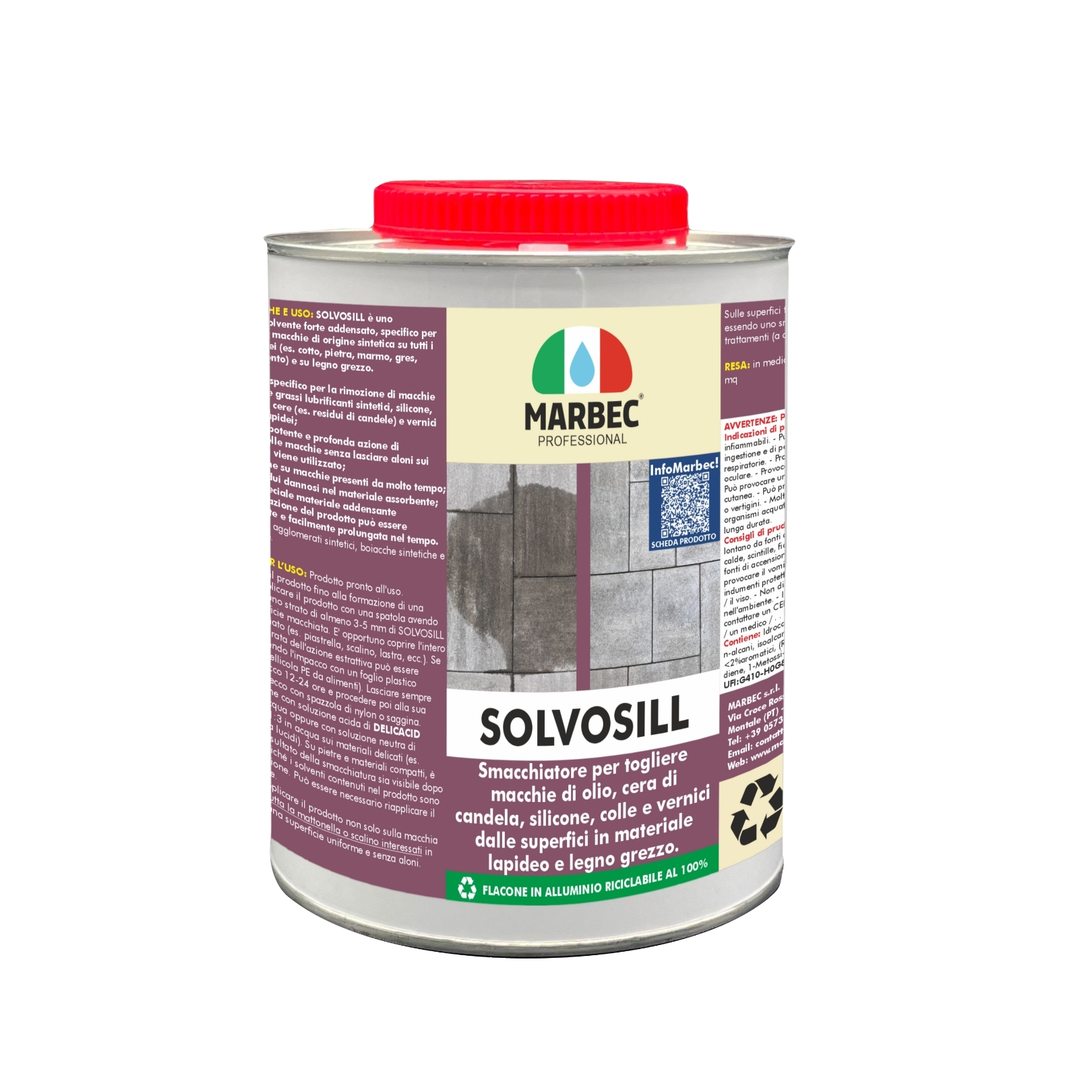 SOLVOSILL - Smacchiatore per la rimozione di oli lubrificanti e cere di candela