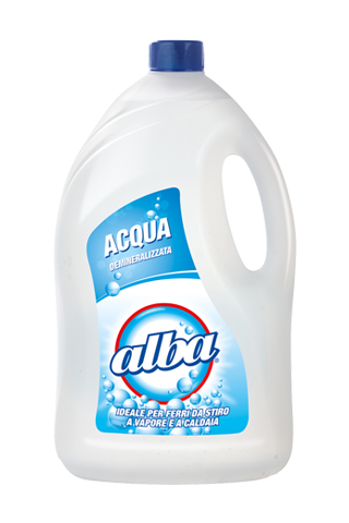 2 PEZZI Alba acqua demineralizzata 4 lt,utilizzabile per batterie ferri a vapore