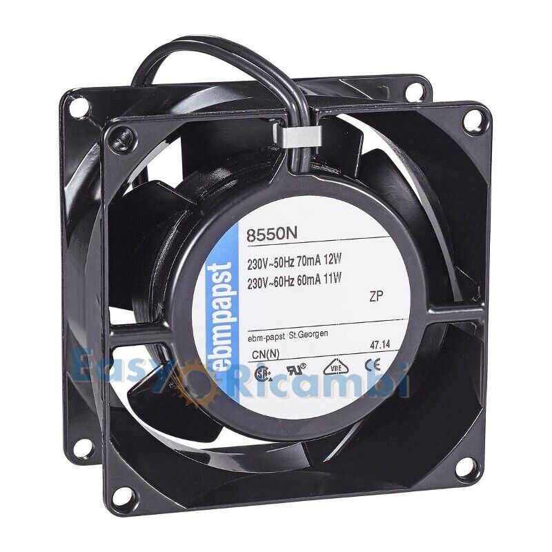 Ventilatore assiale EBM PAPST 8550N ventola in metallo stufa pellet 80x80x38mm