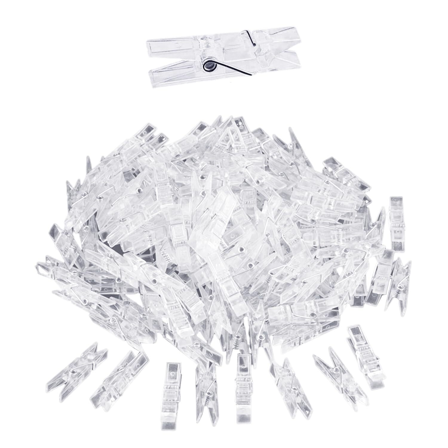 200 clip trasparenti, piccole clip acriliche, clip per asciugare i (l8m)