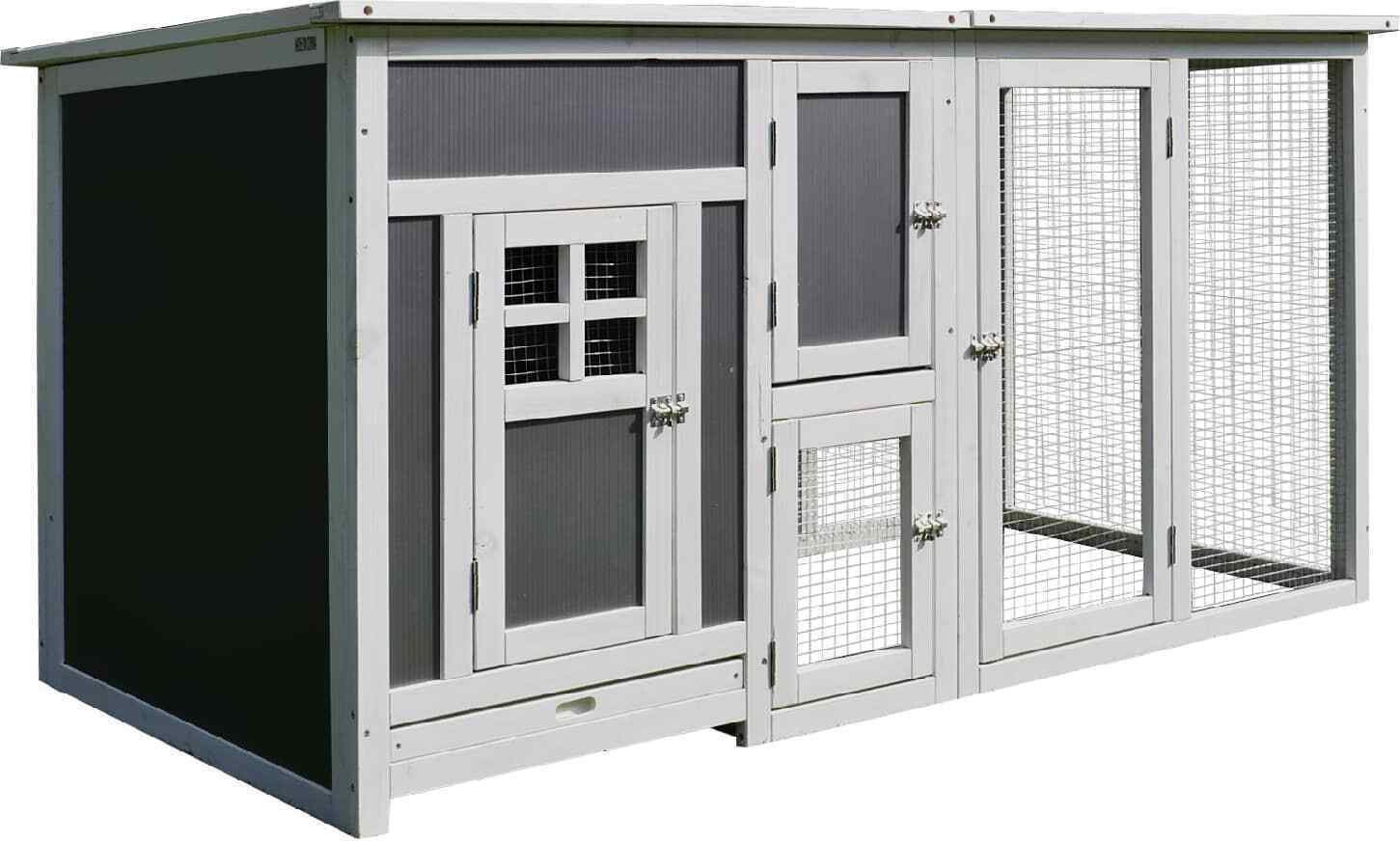Pollaio per Galline da Esterno Tetto Impermeabile Corsa AllMyPets D51104