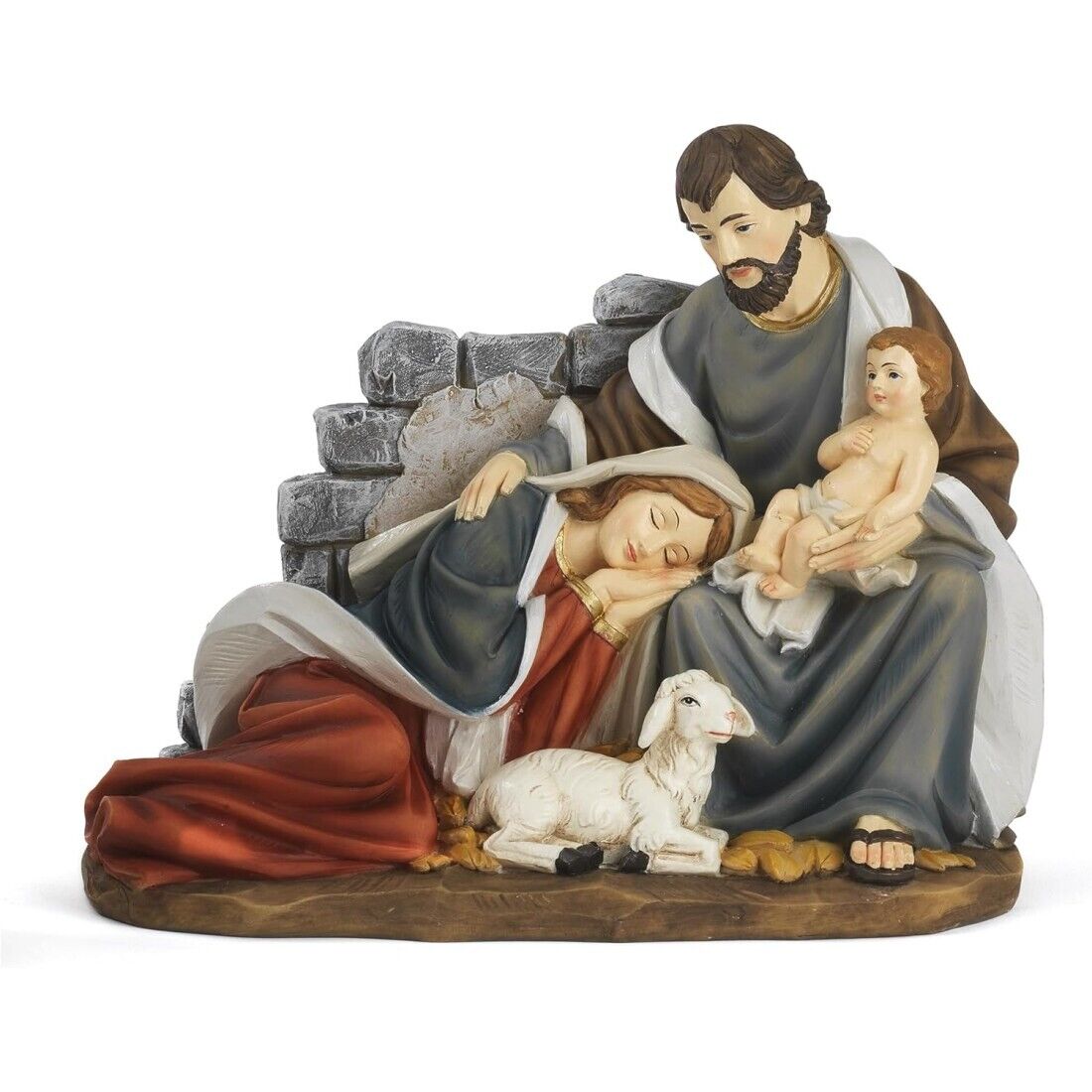 Statua in resina gruppo nativita' maria madonna sdraiata 11,6x5,3xh.8,8 cm  PAB-