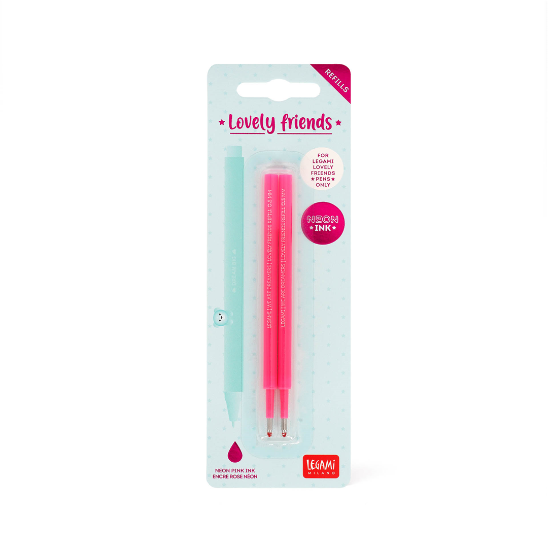 Set Di 2 Refill Per Penna Gel - Lovely Friend Neon Pink | Legami