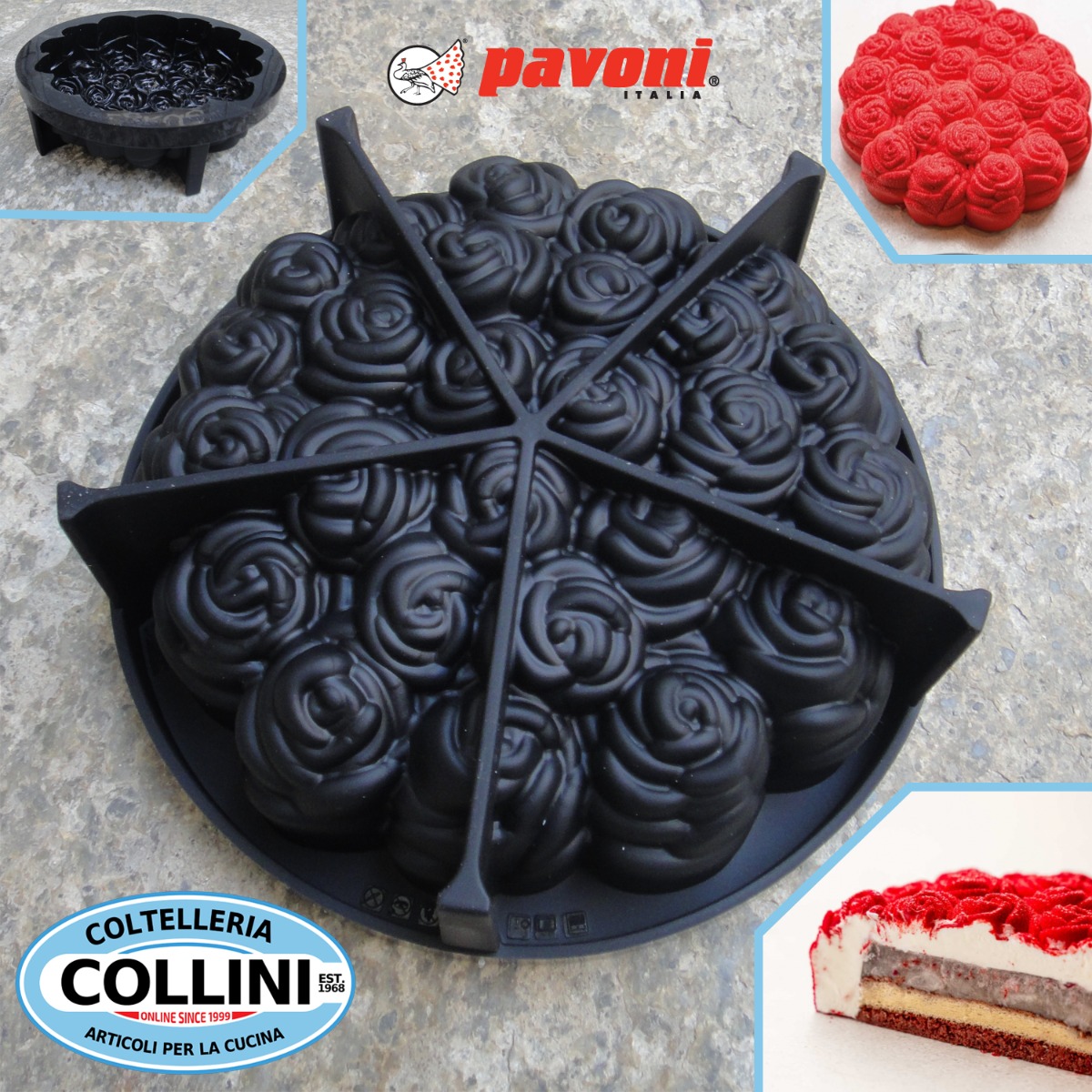 Pavoni -  Tortiera in silicone - Bouquet de roses by  Cedric Grolet - pasticc...