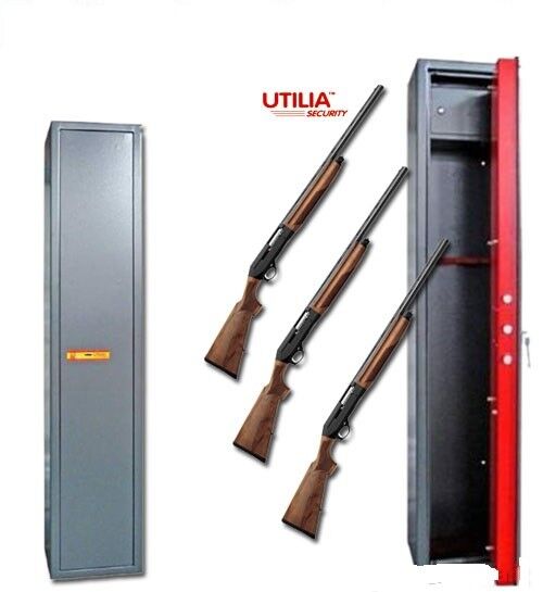 FUCILIERA 3 POSTI UTILIA ARMADIO PORTAFUCILI CACCIA TESORETTO CERTIFICATO