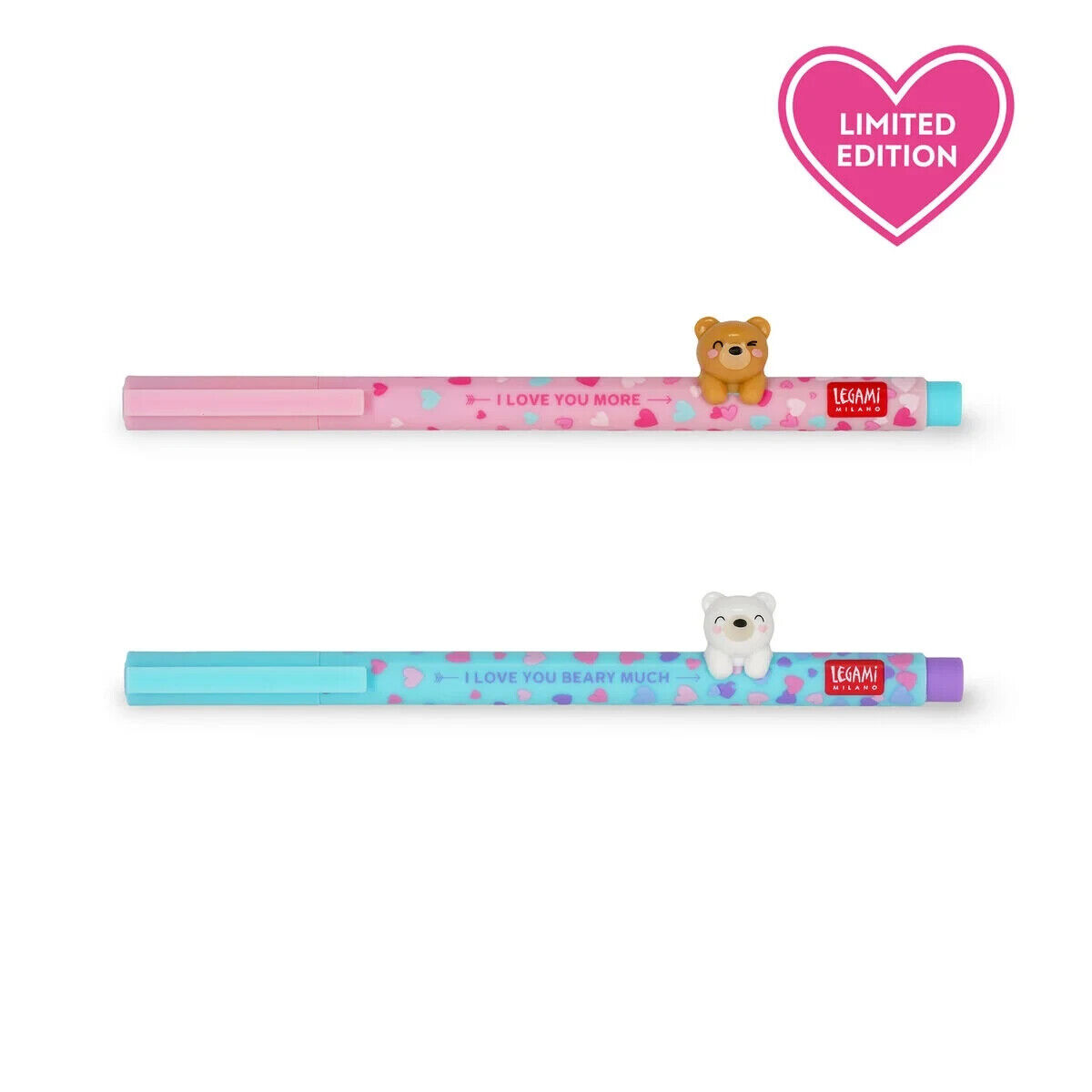Legami - Set 2 Penne Gel Beary in Love San Valentino 2025 - Limited Edition