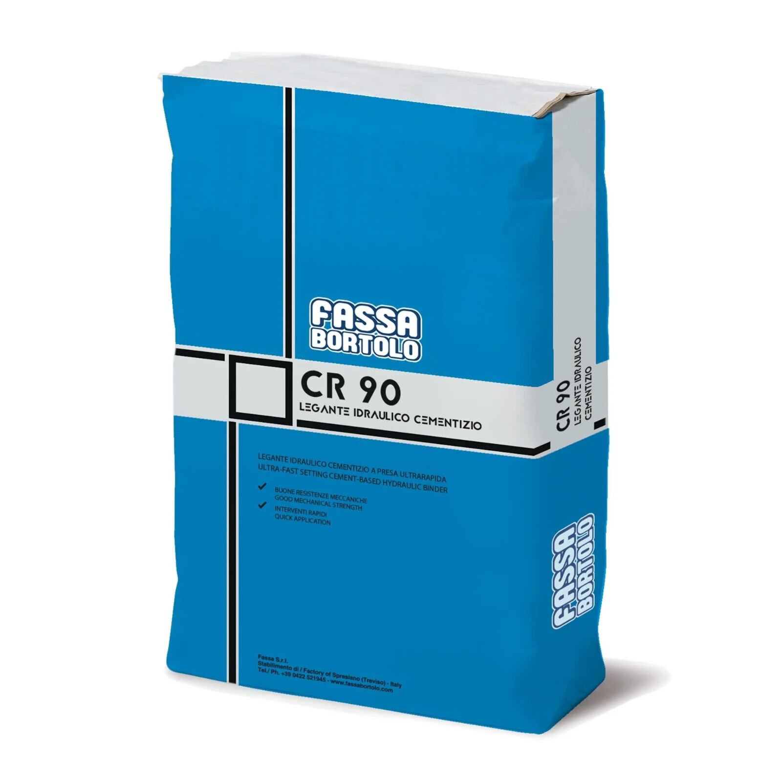 CEMENTO RAPIDO FASSA CR90 MALTA CEMENTIZIA A PRESA ULTRA RAPIDA KG 5