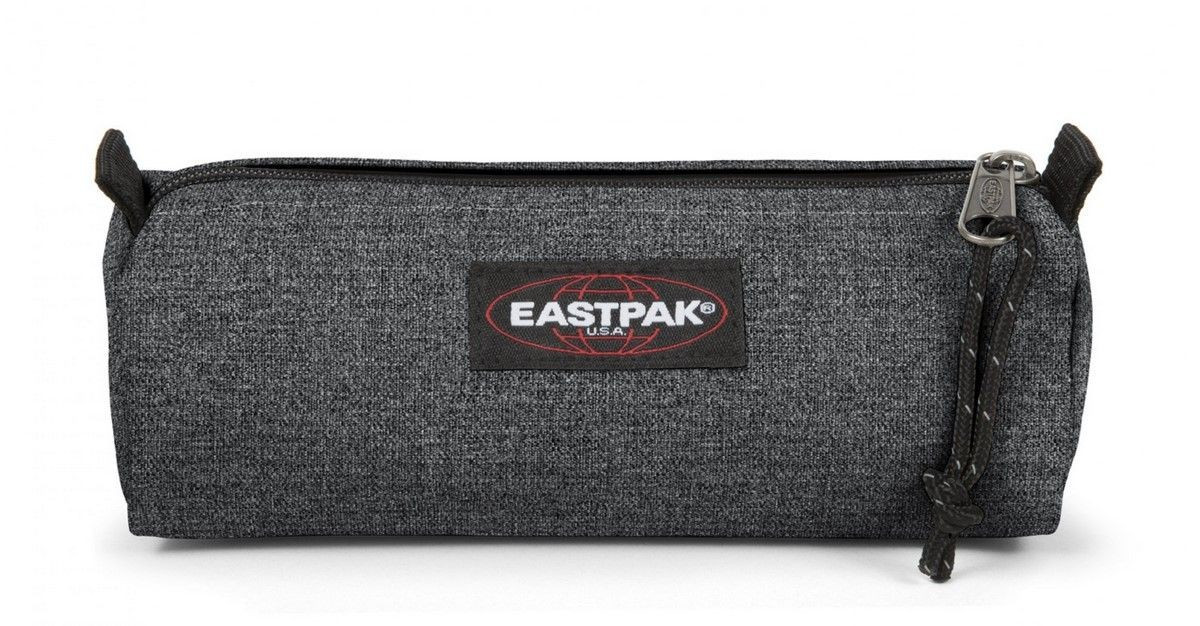 ASTUCCIO eastpak BENCHMARK SINGLE con zip BLACK DENIM portapenne GRIGIO