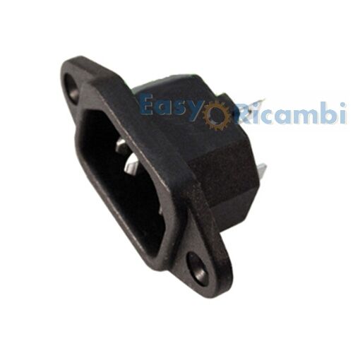 PRESA SPINA ELETTRICA TRIPOLARE FEMMINA DA PANNELLO 220/250V 10A CON FASTON