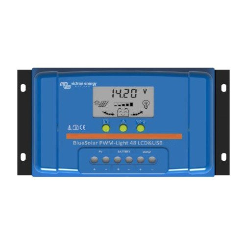 Regolatore di Carica PWM BlueSolar 20A 48V Display LCD e USB Victron Energy