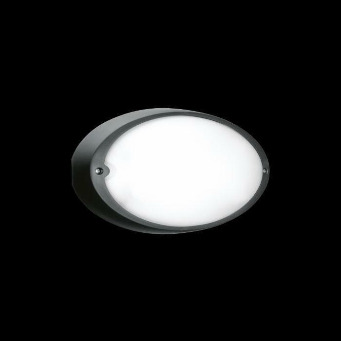PLAFONIERA AIRY OVALE 300 E27 NERO - LOMBARDO LB82122