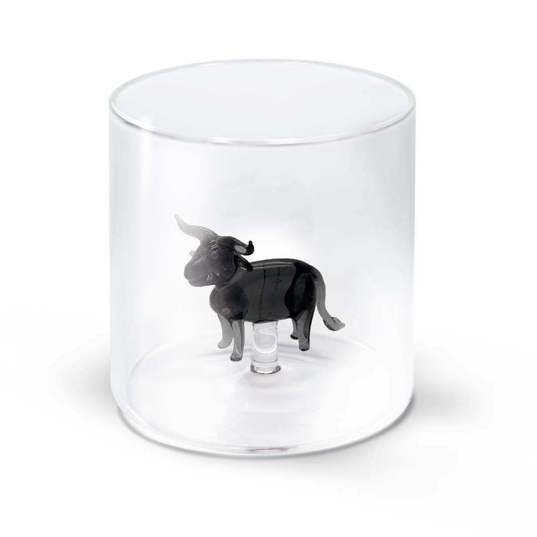 WD LifeStyle WD LifeStyle Bicchiere Vetro Borosilicato Cc 250 ml Decoro Toro