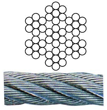 FUNE ACCIAIO INOX 49 FILI ROTOLINI 10 M DIA.  3 MM