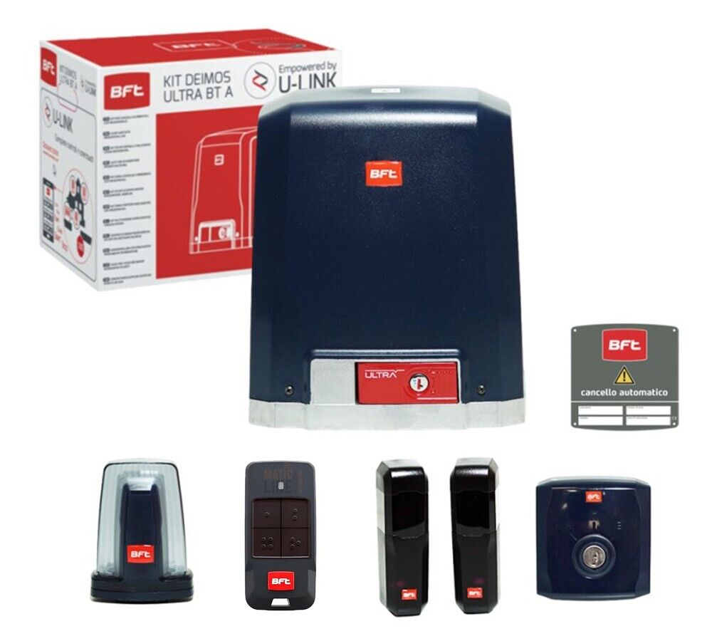 BFT KIT DEIMOS ULTRA BT A400 24V 400KG CANCELLO SCORREVOLE 2611815 ML02