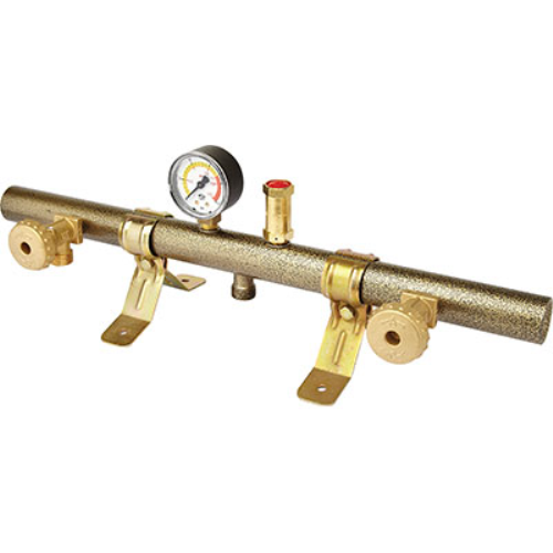 Centralina tubolare x 2 bombole gas gpl manometro + valvola sicurezza