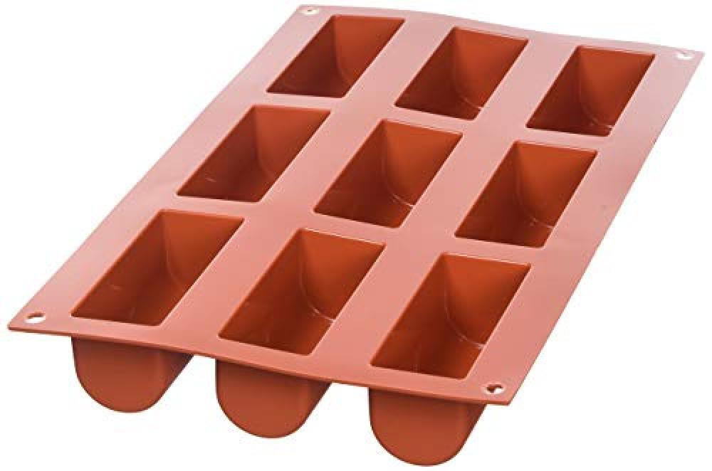 silikomart, Stampo in Silicone a 9 cavit , Rosso (Terracotta) - NUOVO