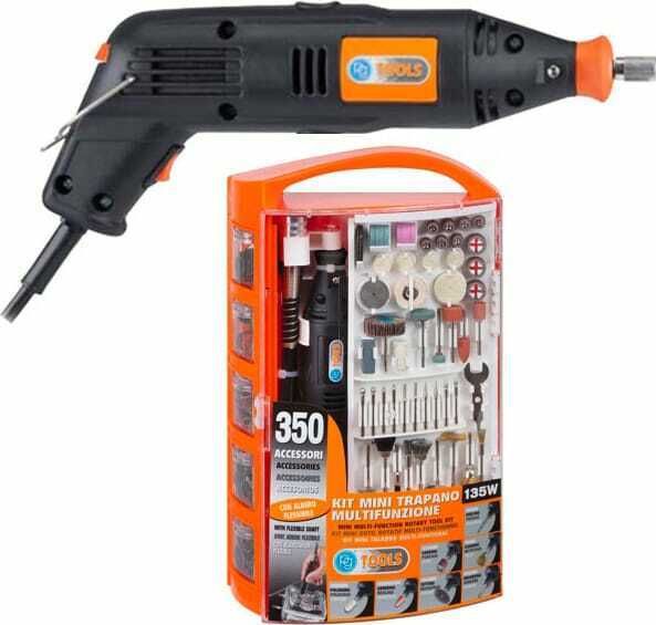 Mini Trapano Elettrico a Mano Batteria Kit 350 Accessori 135 W PG Tools PG138W