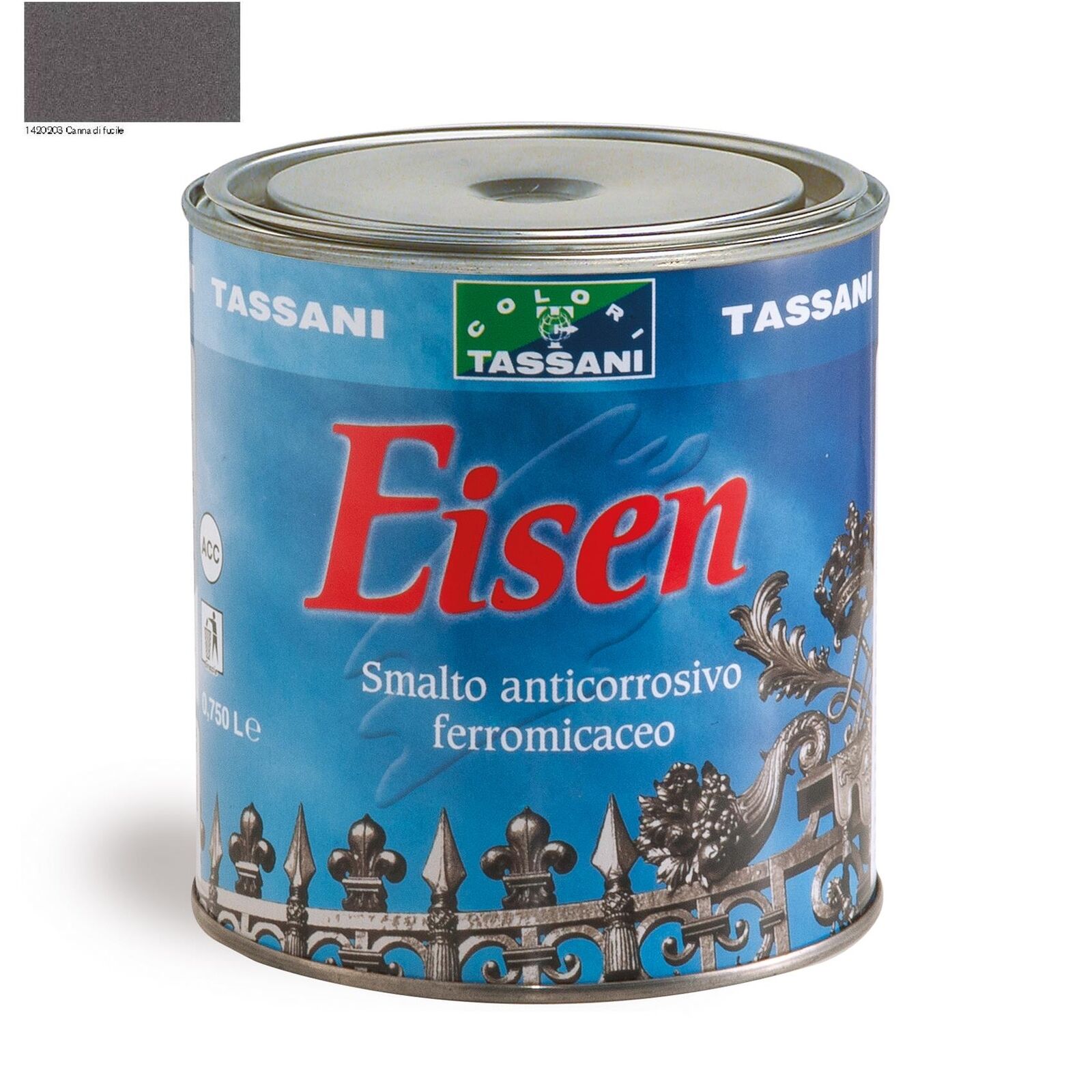 EISEN SMALTO ANTIRUGGINE FERROMICACEO CANNA DI FUCILE GR.MEDIA 0,75 LT TASSANI