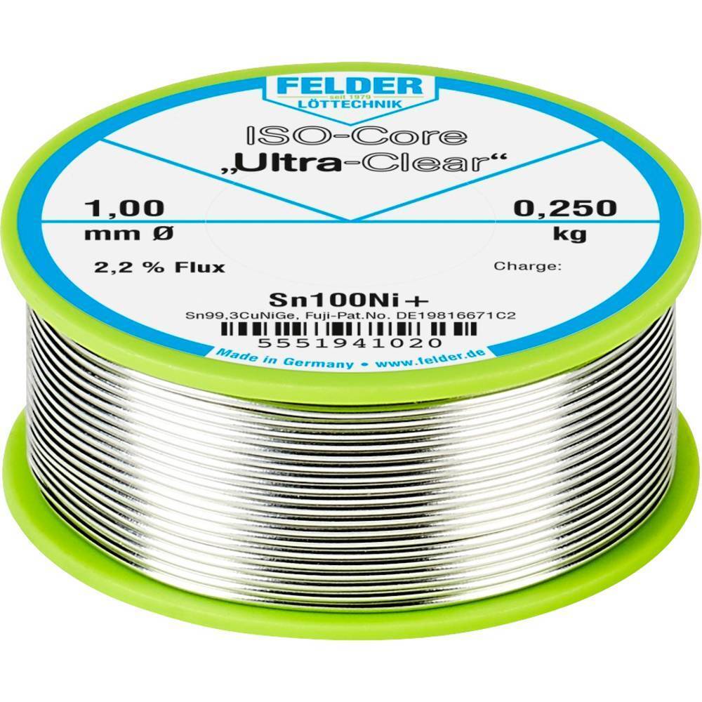 Felder ISO-Core Ultra-Clear Sn100Ni+ Stagno senza piombo Bobina