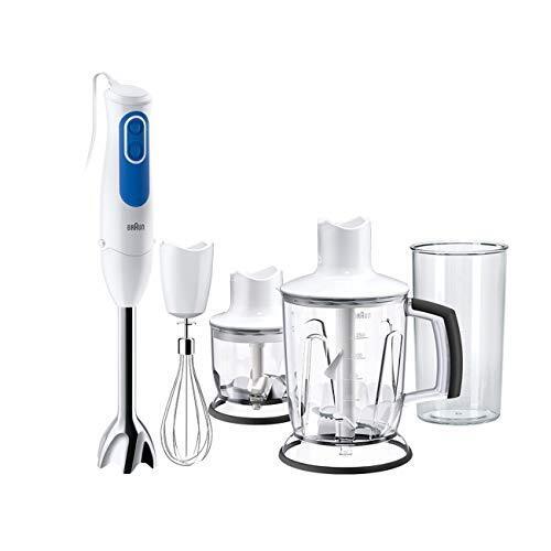 Braun Minipimer 3, frullatore manuale MQ3045 Aperitivo bianco/blu