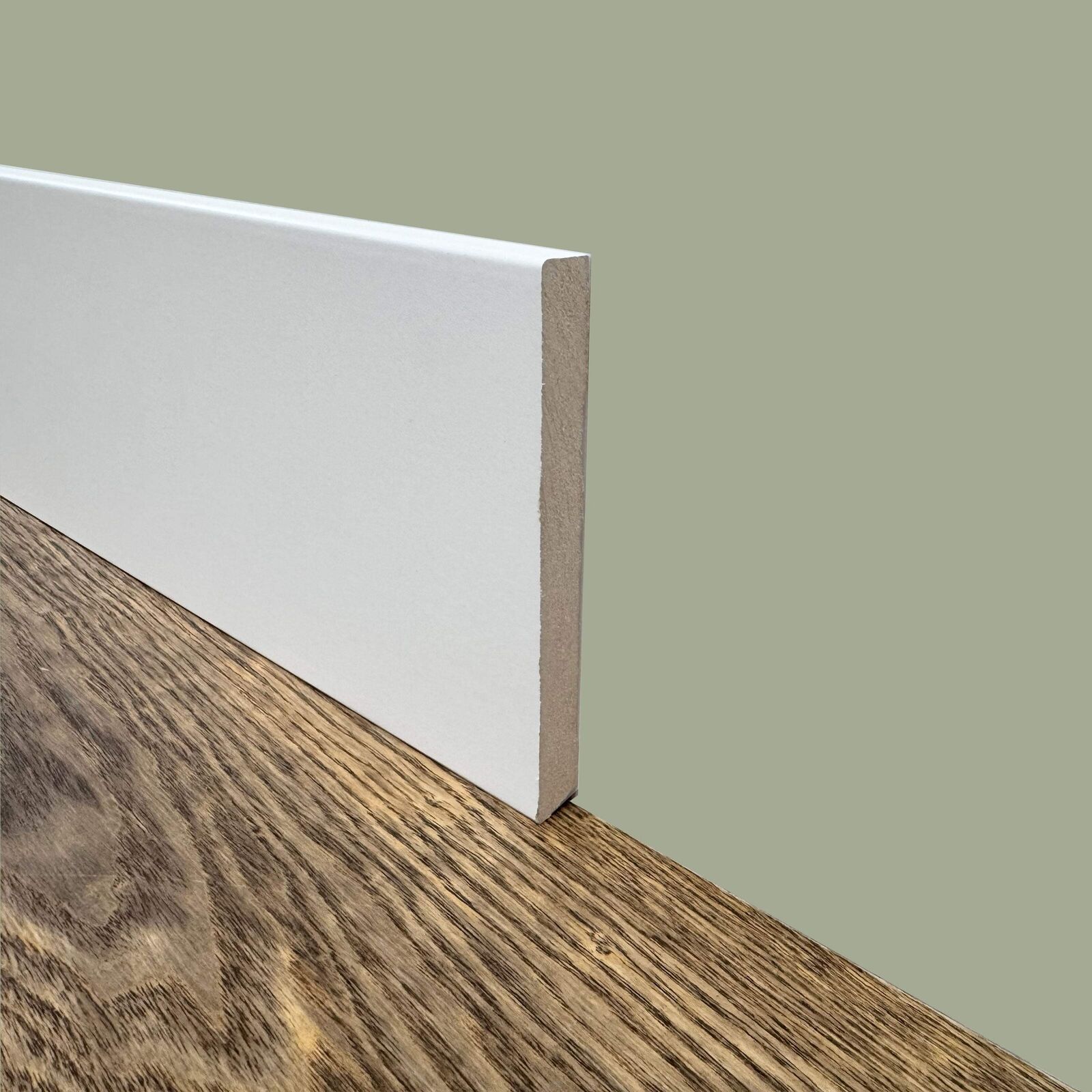 BATTISCOPA ZOCCOLINO SQUADRATO in FIBRA DI LEGNO COMPATTA 120X12 BIANCO 9016