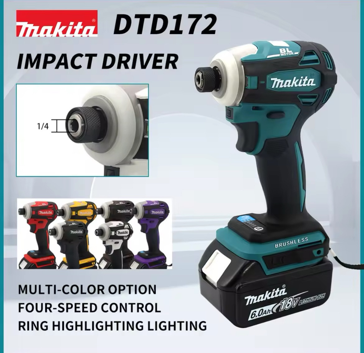 Makita DTD172 Avvitatore Brushless 18V 180Nm a Batteria ( Senza Batteria )
