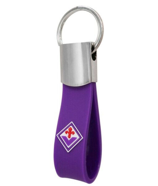 Fiorentina Portachiavi Prodotto Ufficiale Gomma e Metallo