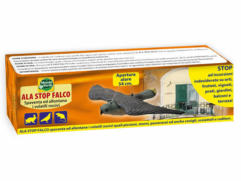 ALA STOP FALCO SPAVENTA PASSERI PICCIONI RODITORI E VOLATILI CONIGLI UCCELLI